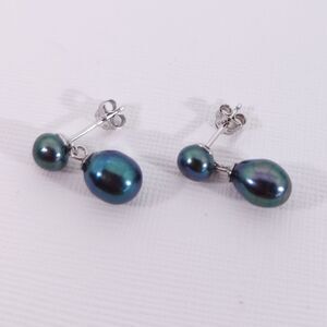 Fresh water Peacock Pearl Dangle Earrings